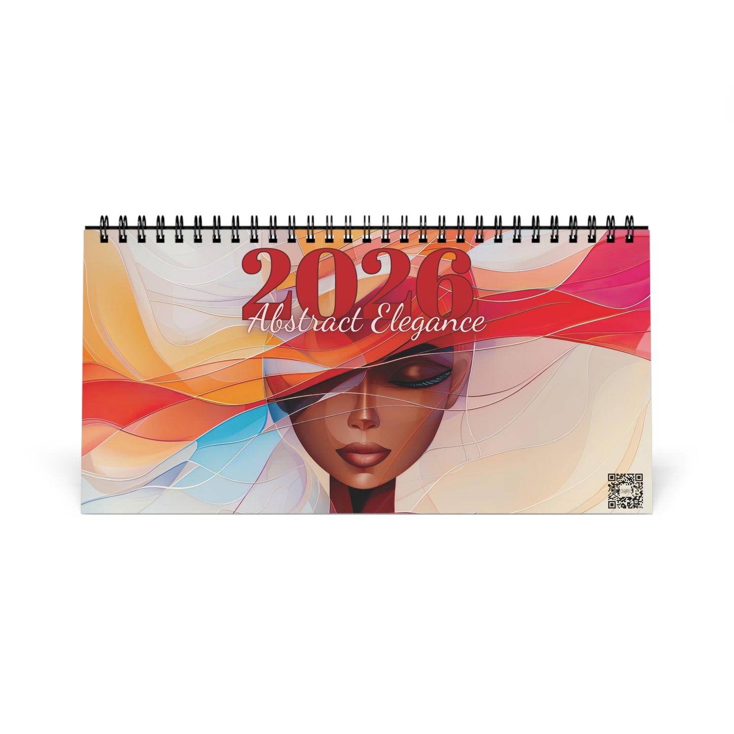 2026 Abstract Elegance Desktop Calendar