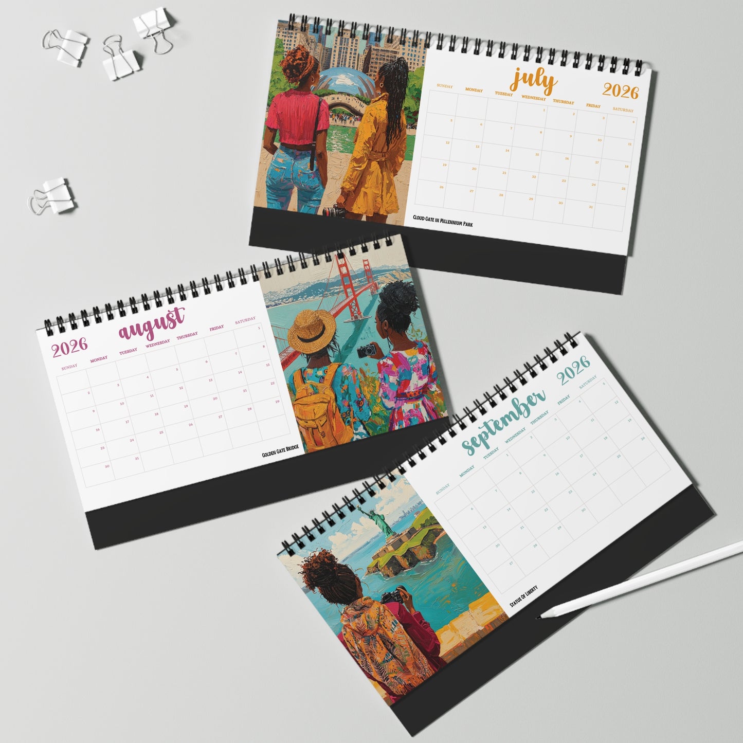 2026 US TravelScapes Desktop Calendar