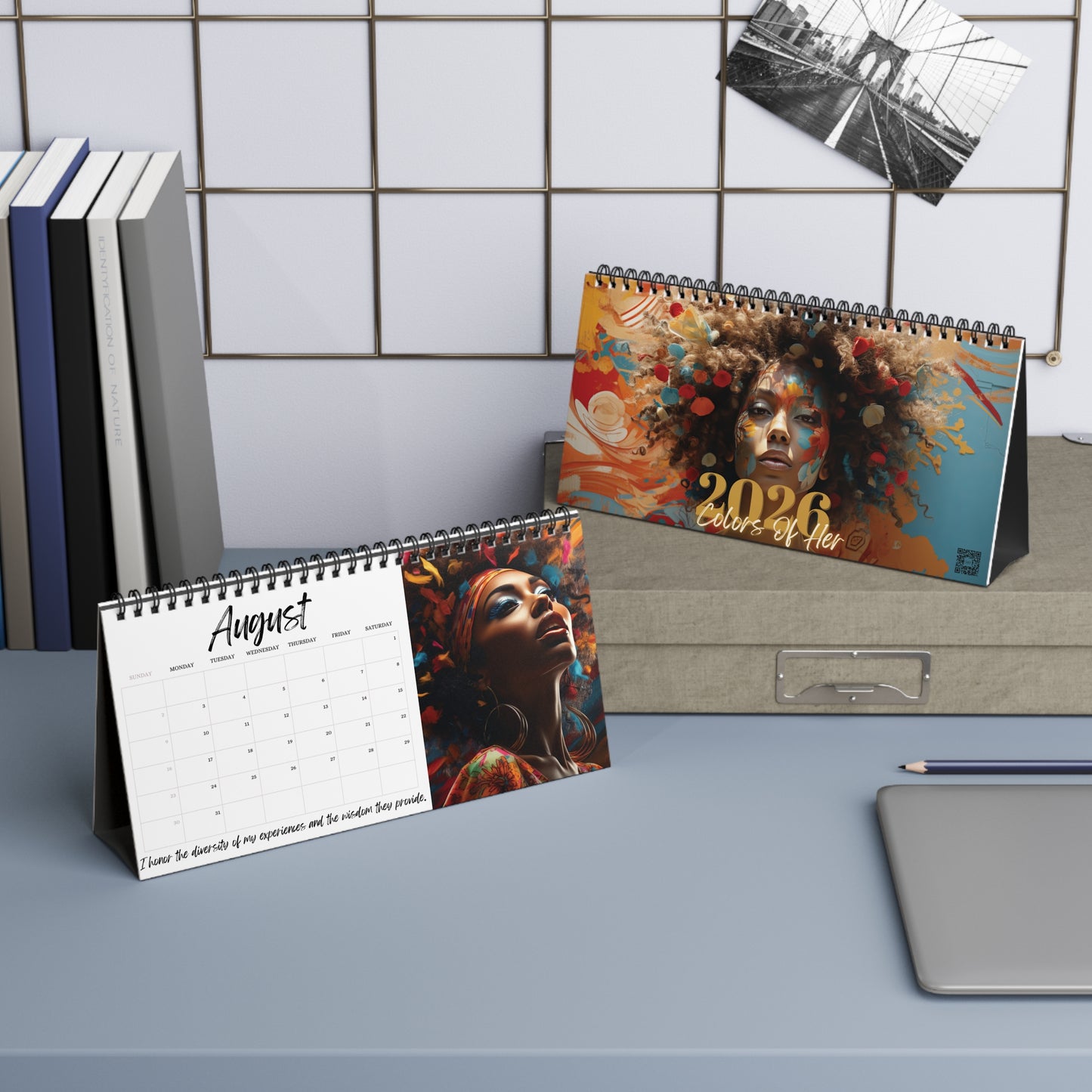 Colors of Her 2026 Desktop Calendar