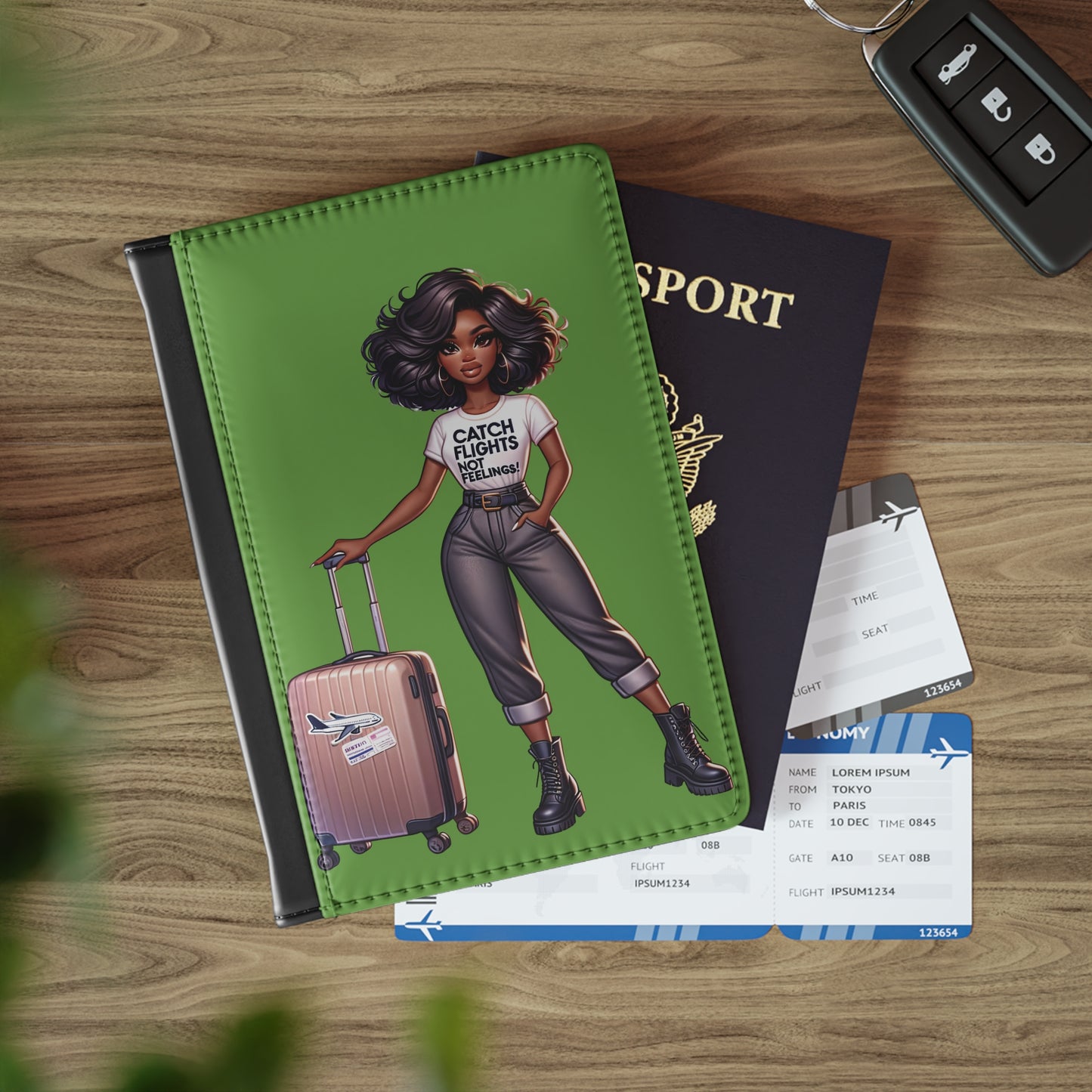 Catch Flights (grn) Passport Cover