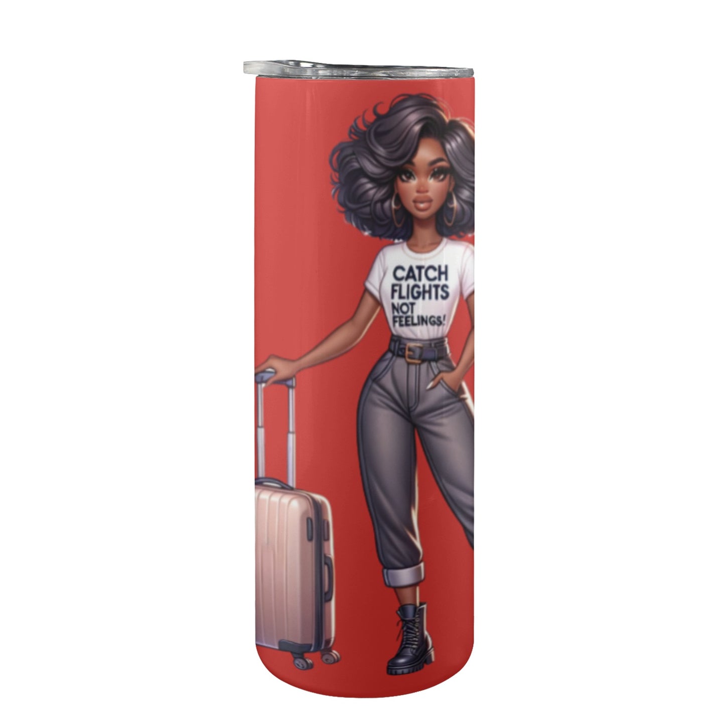Catch Flights – 20oz Tall Skinny Stainless Steel Tumbler with Lid & Straw