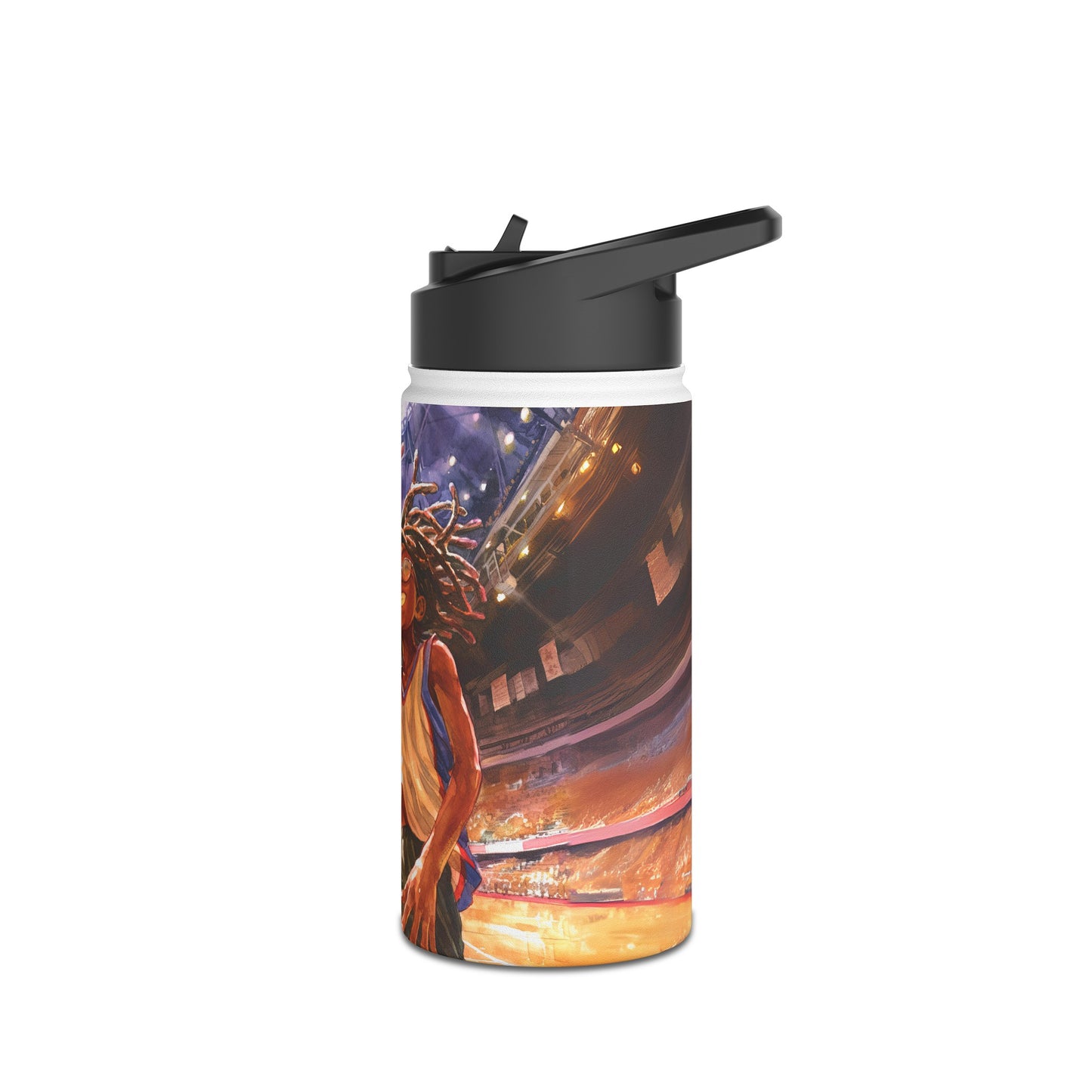 Basketball Player Stainless Steel Water Bottle, Standard Lid