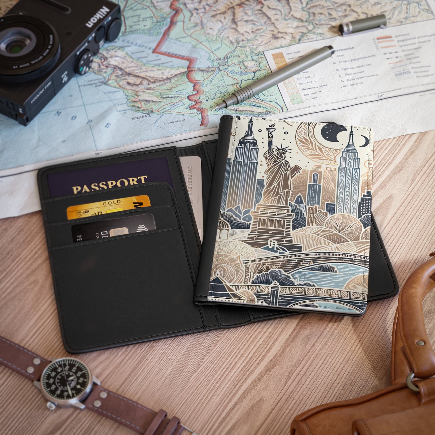 Abstract NYC Passport Cover
