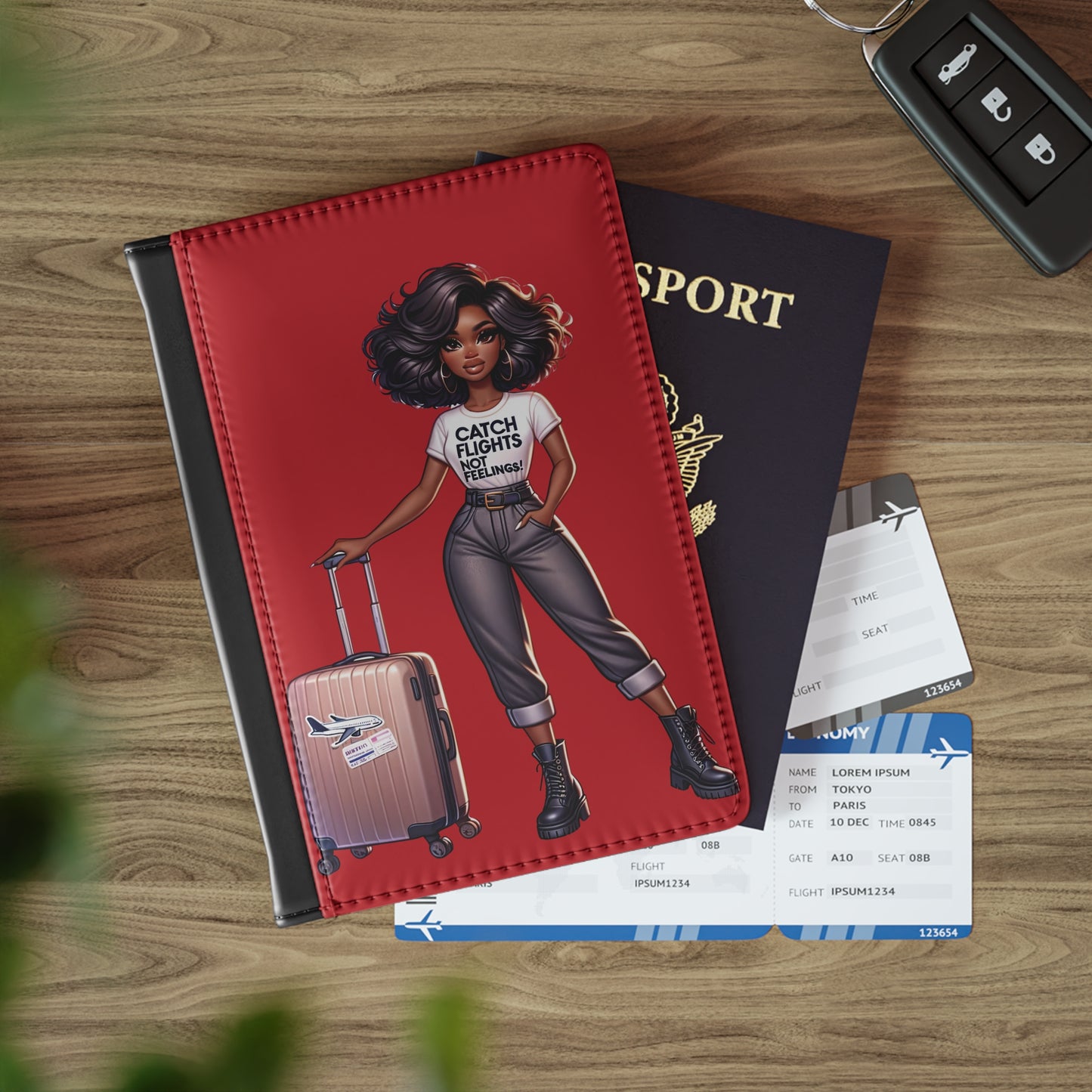 Catch Flights (red) Passport Cover