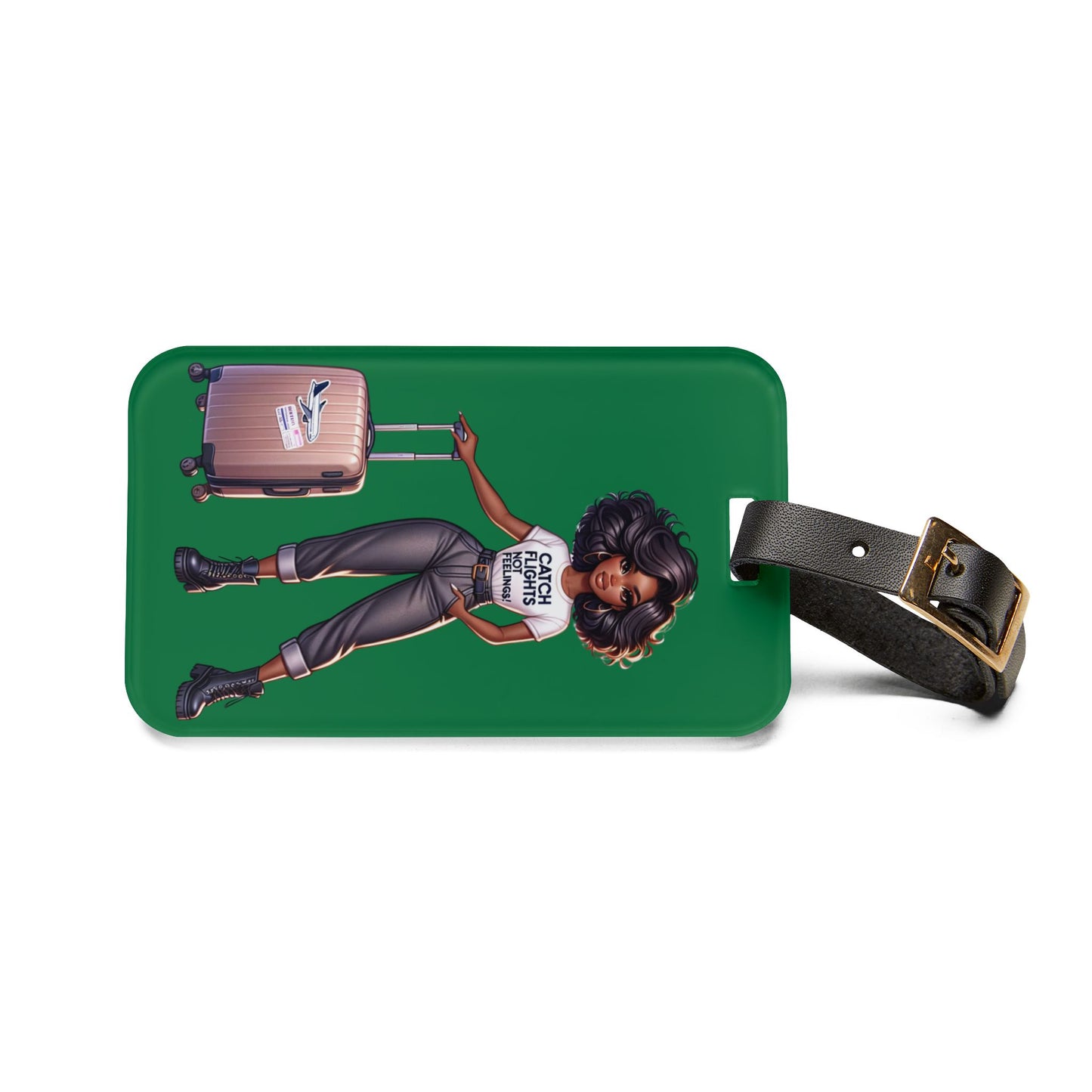 Catch Flights (grn) Luggage Tag