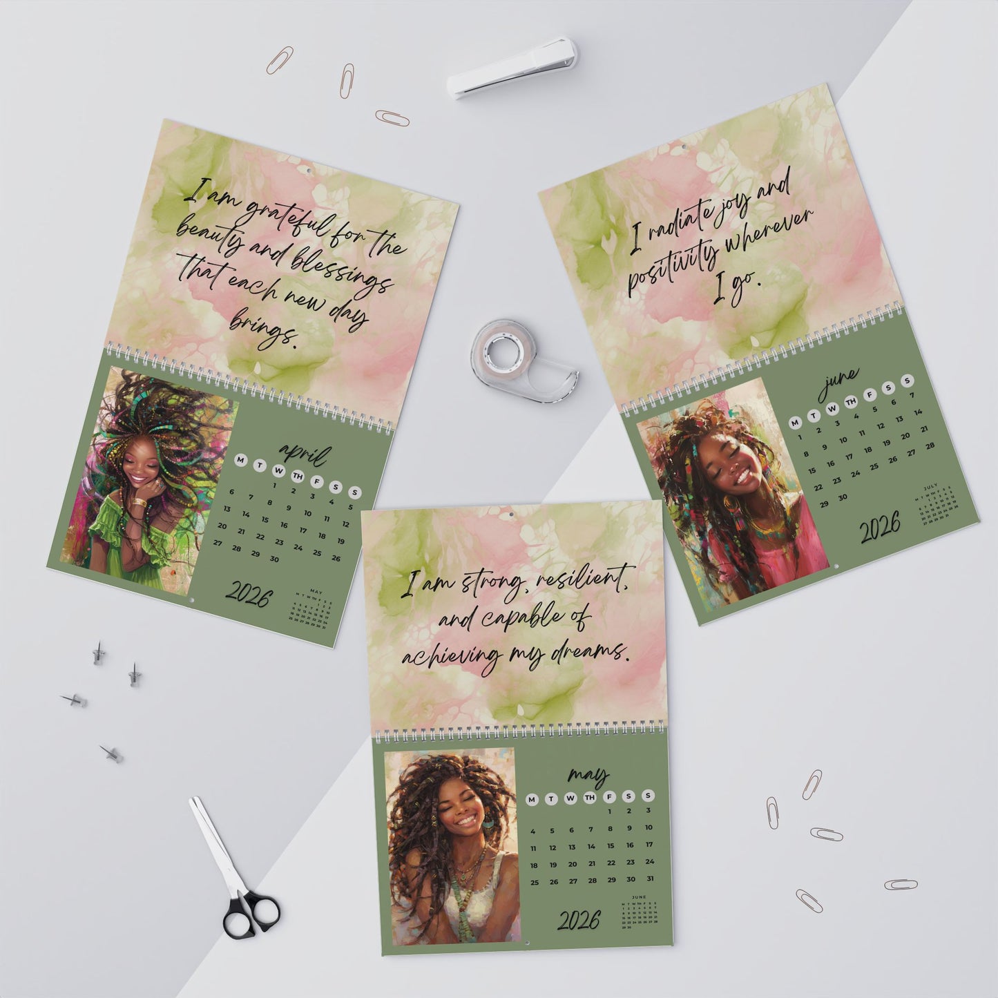 2026 Pretty Girls Affirmation Wall Calendar