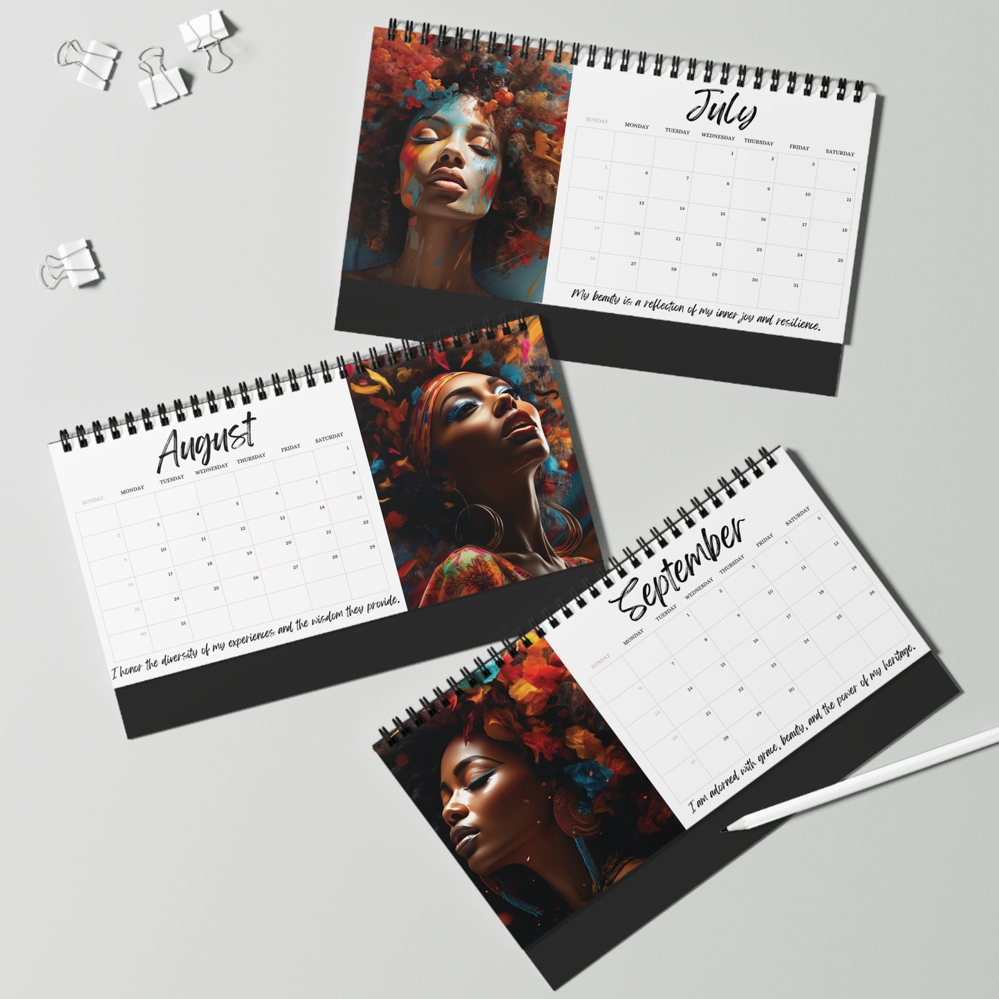 Colors of Her 2026 Desktop Calendar