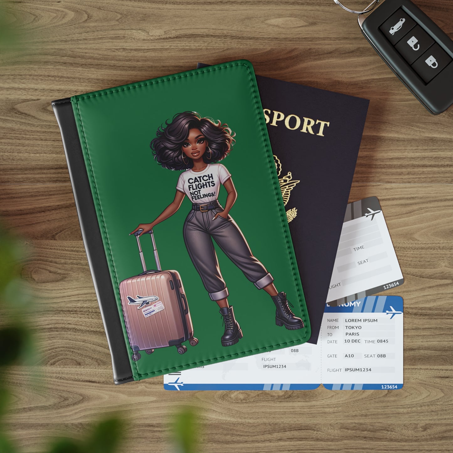 Catch Flights (grn) Passport Cover