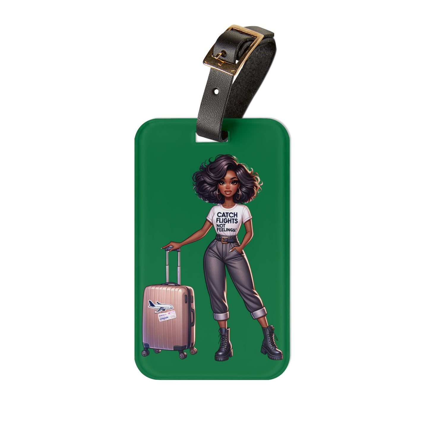 Catch Flights (grn) Luggage Tag