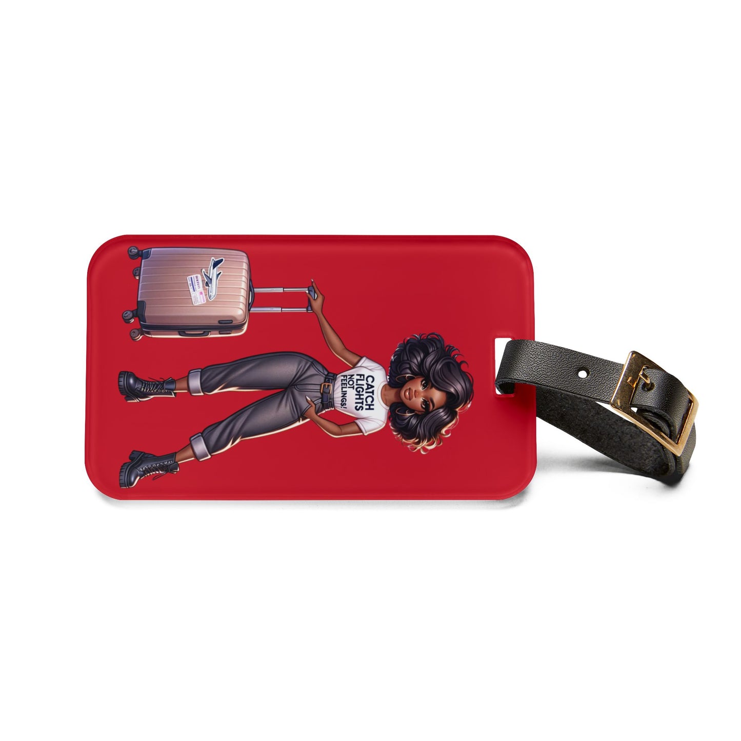 Catch Flights (red) Luggage Tag