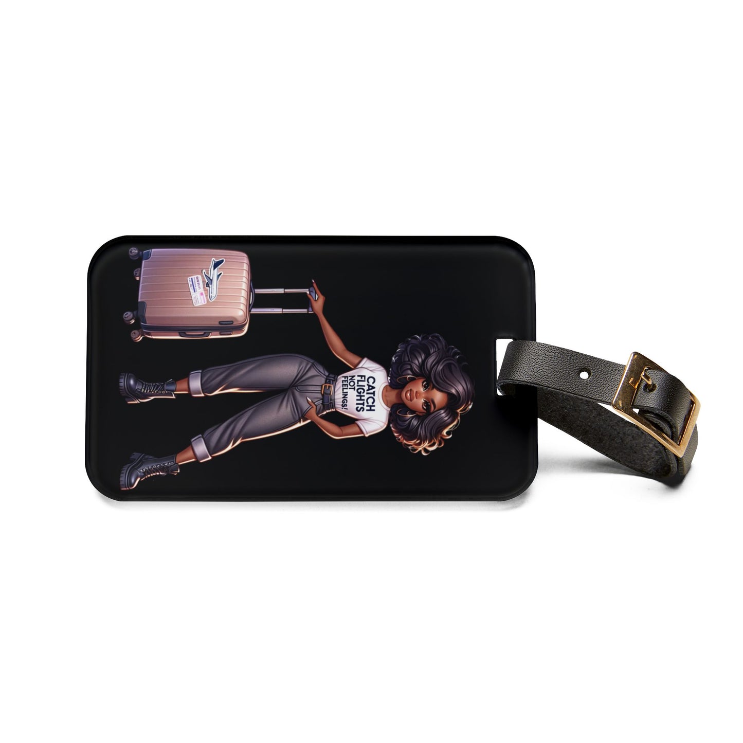 Catch Flights (blk) Luggage Tag