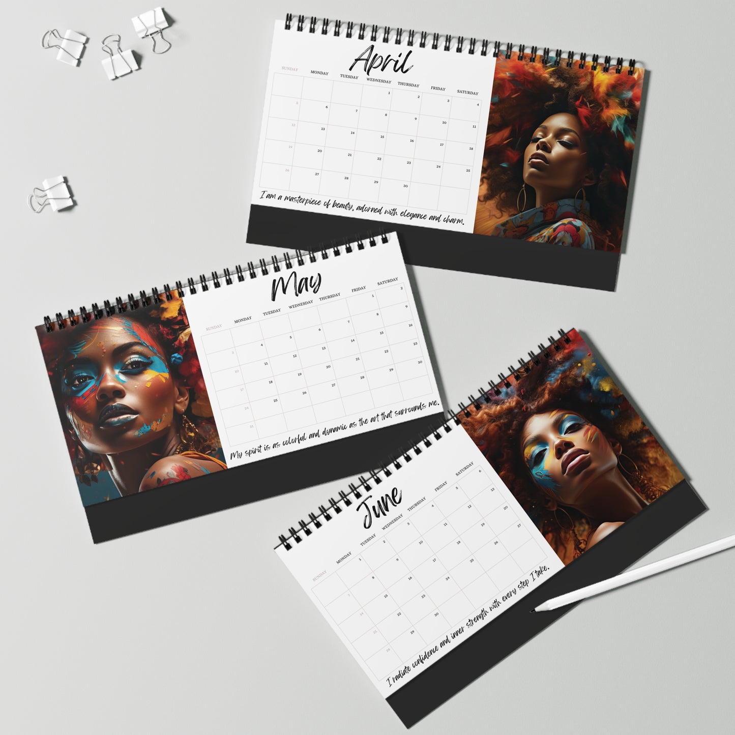 Colors of Her 2026 Desktop Calendar