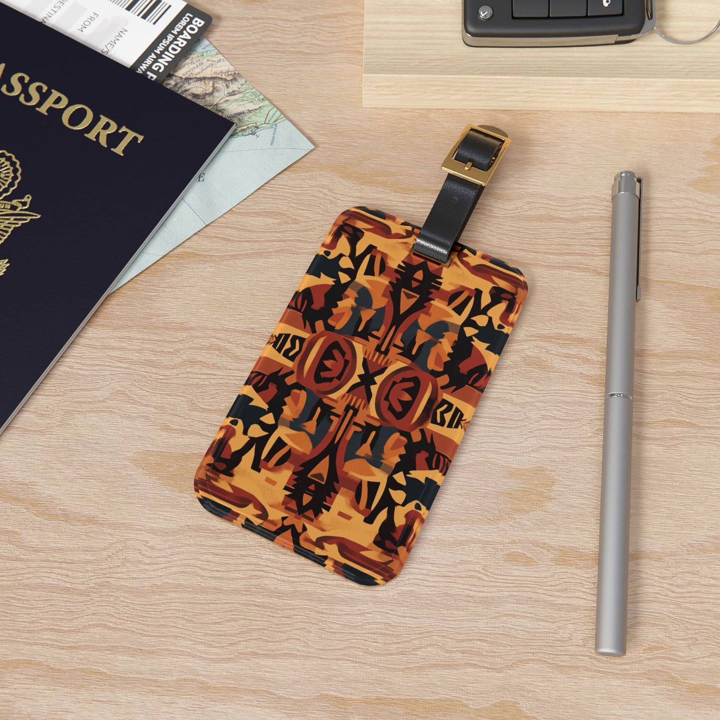 Abstract Earthtones Luggage Tag