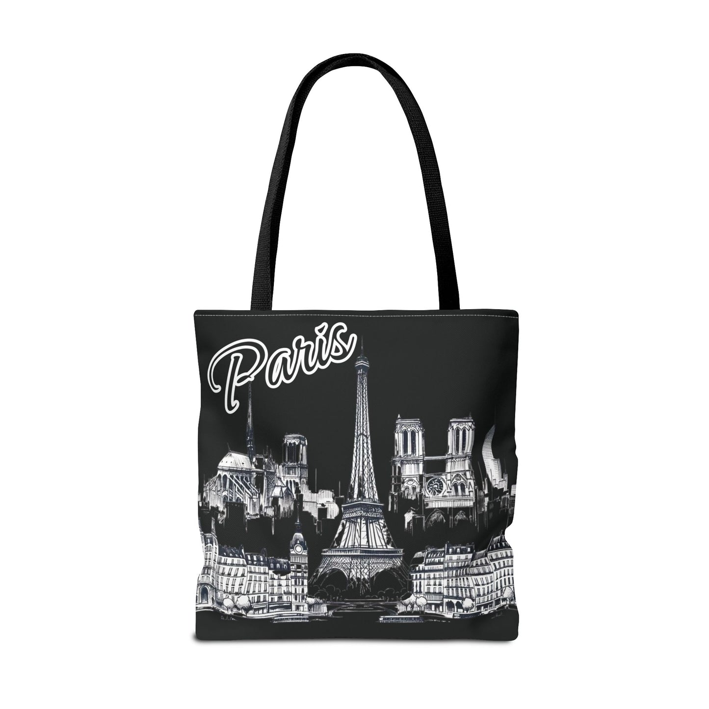 Paris (black) Tote Bag (AOP)