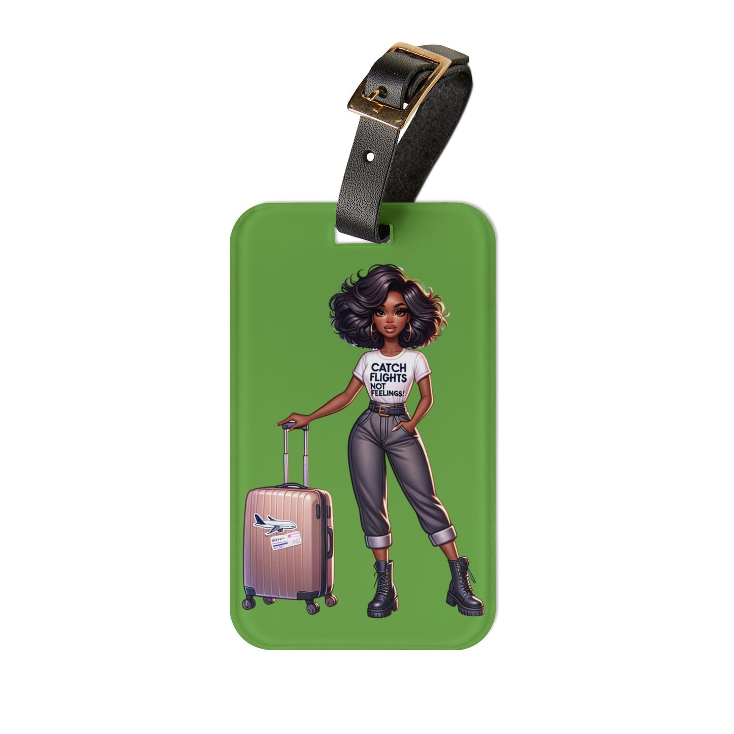Catch Flights (grn) Luggage Tag