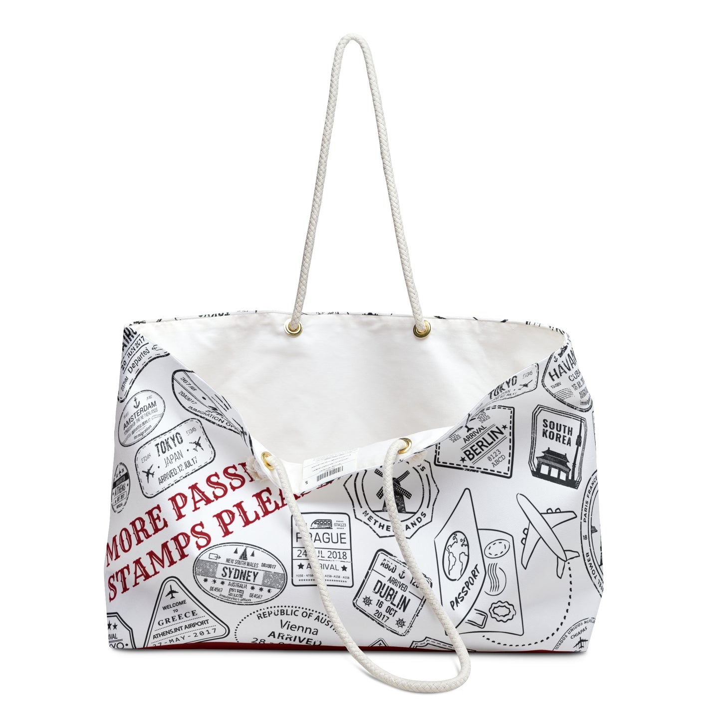 More Passport Stamps (W/B) Weekender Bag