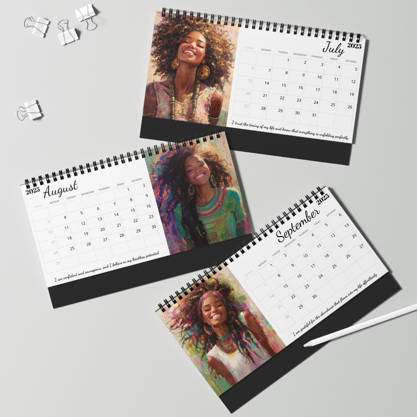 2025 Pretty Girls Desktop Calendar