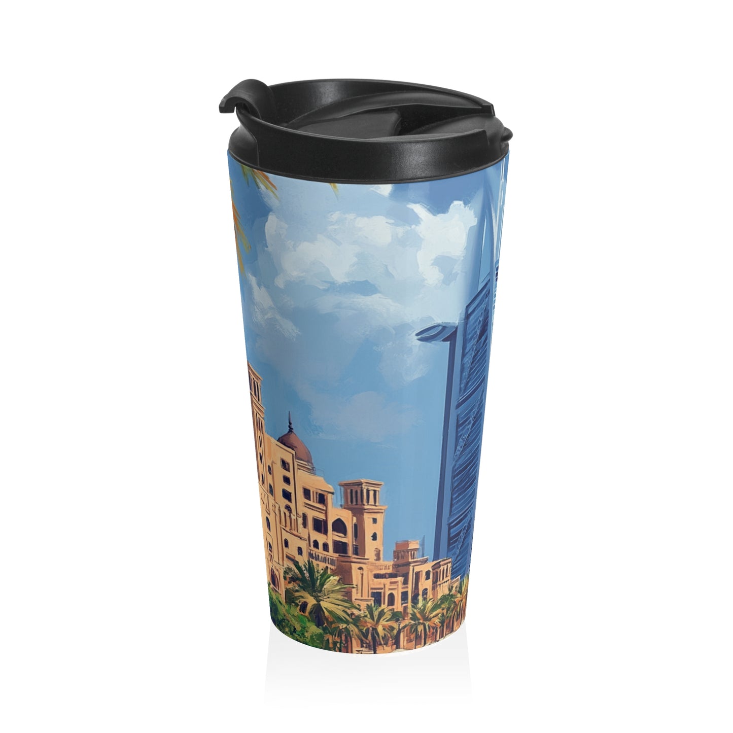 WhereToNext-Dubai Stainless Steel Travel Mug