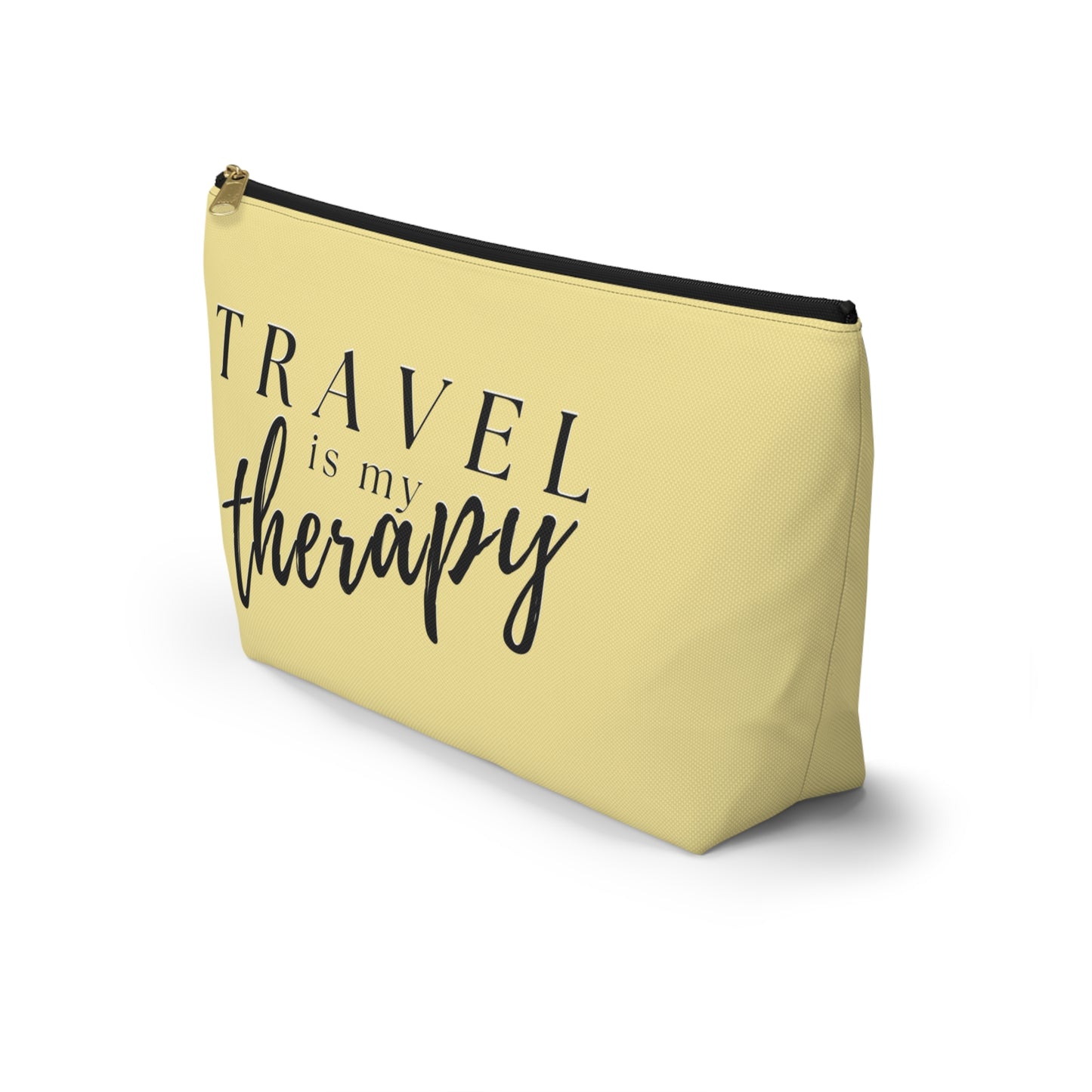 Travel Is My Therapy (ylw) Accessory Pouch