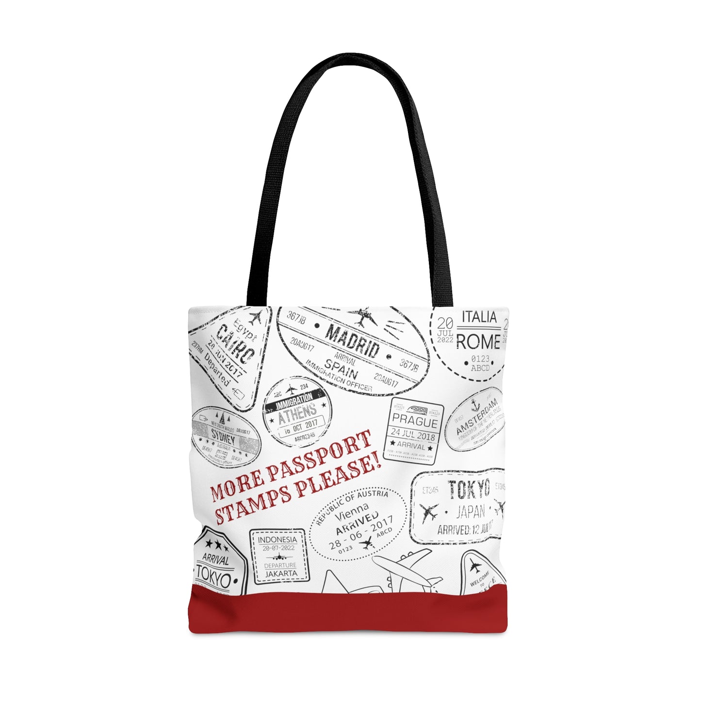 More Passport Stamps Large Tote Bag