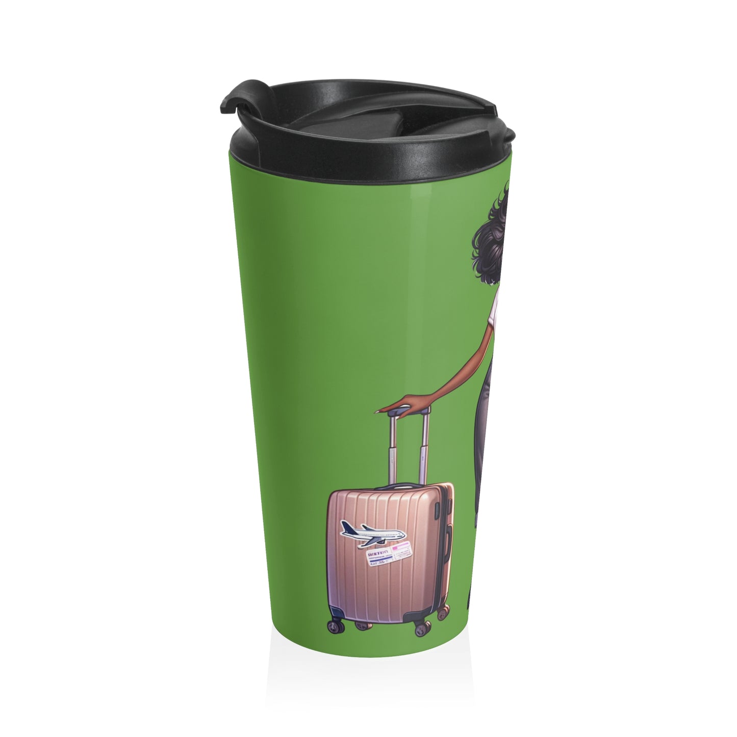 Catch Flights (grn) Stainless Steel Travel Mug