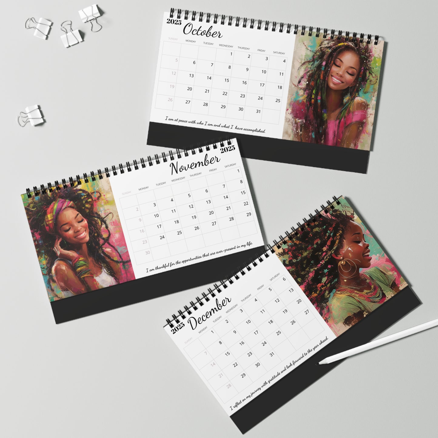 2025 Pretty Girls Desktop Calendar