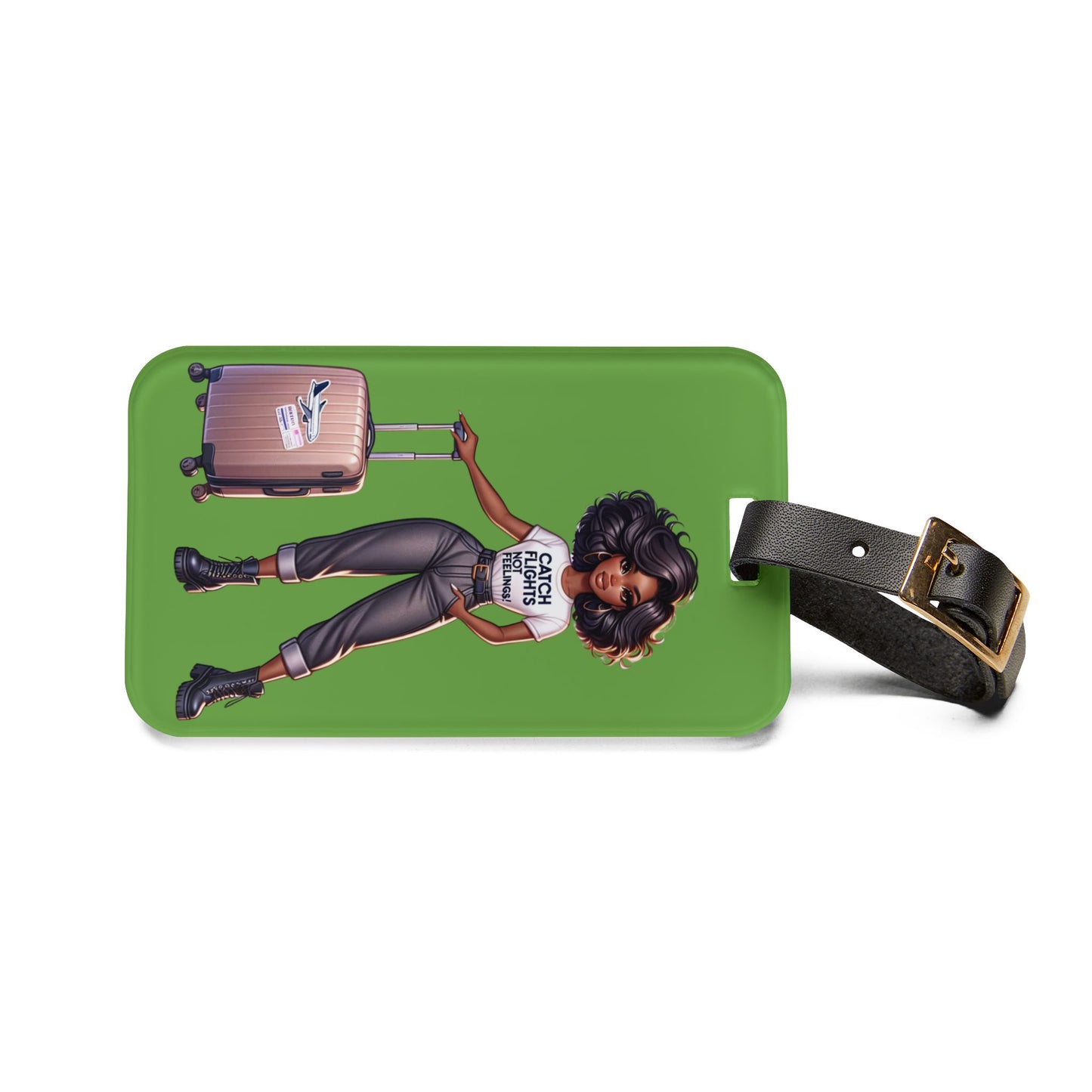Catch Flights (grn) Luggage Tag