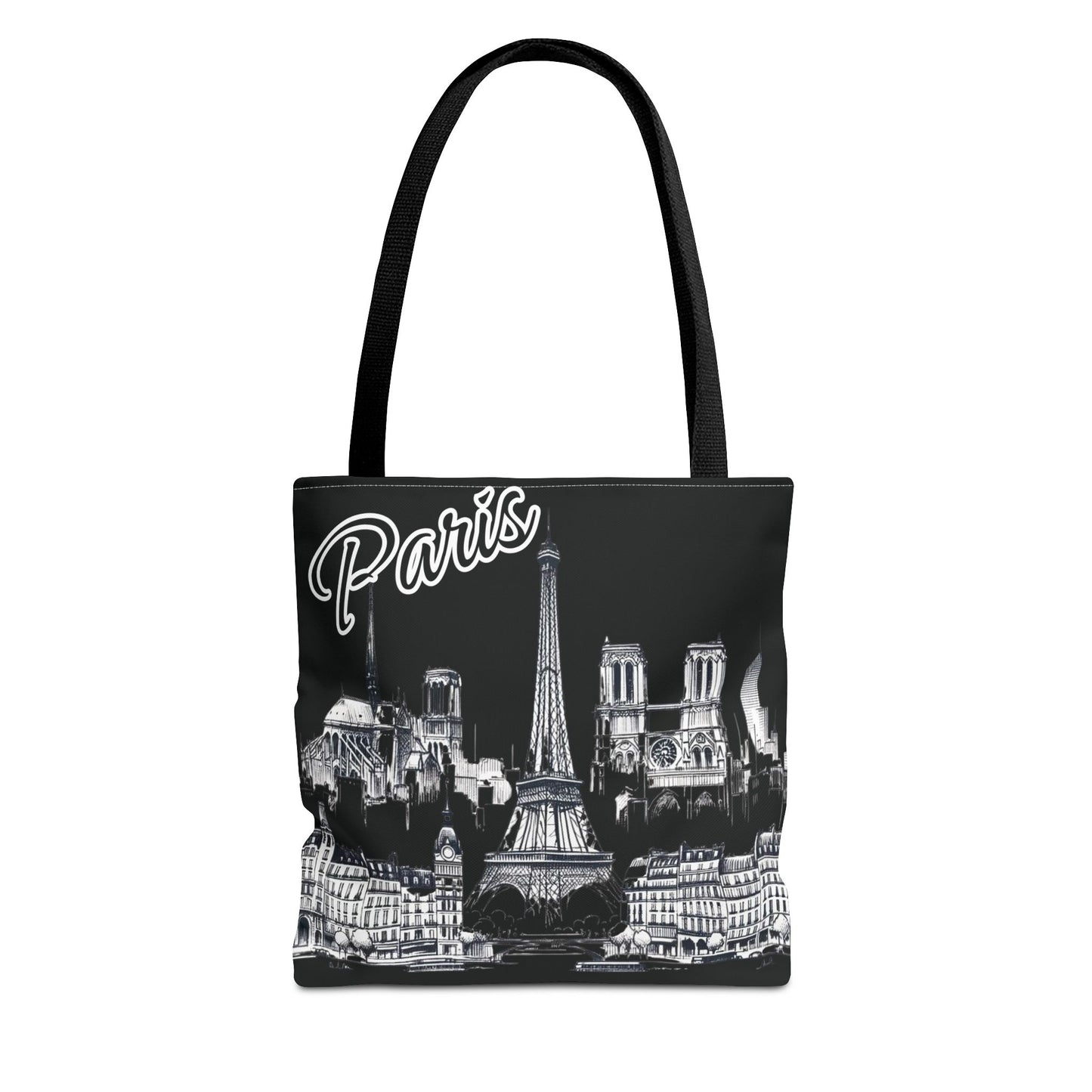 Paris (black) Tote Bag (AOP)