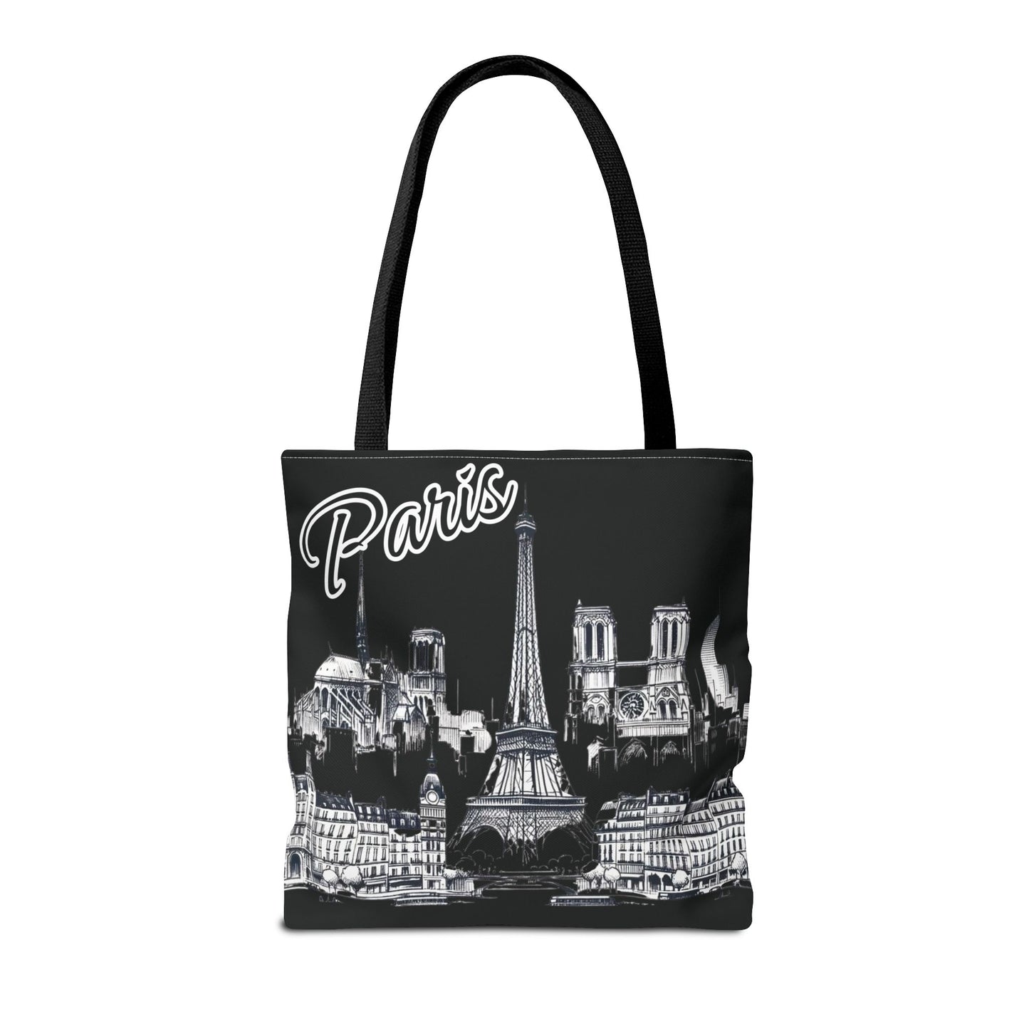 Paris (black) Tote Bag (AOP)
