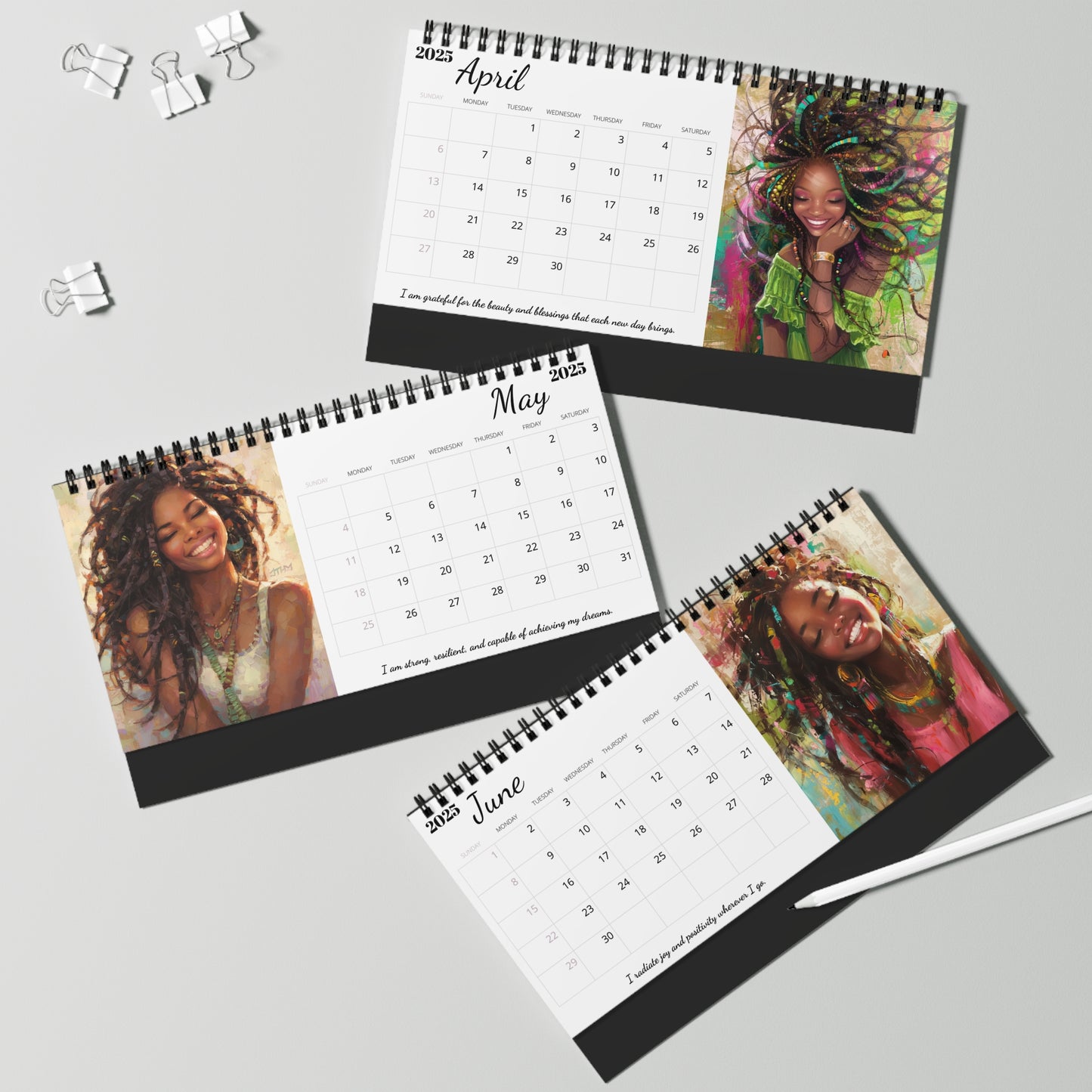 2025 Pretty Girls Desktop Calendar