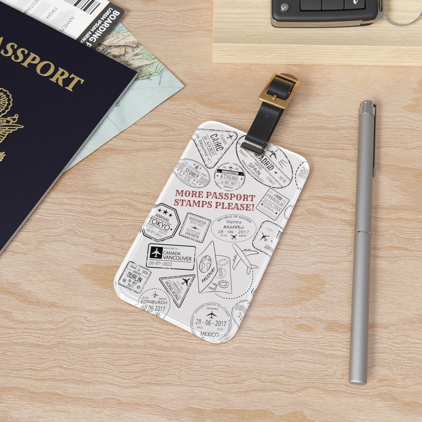 More Passport Stamps Luggage Tag