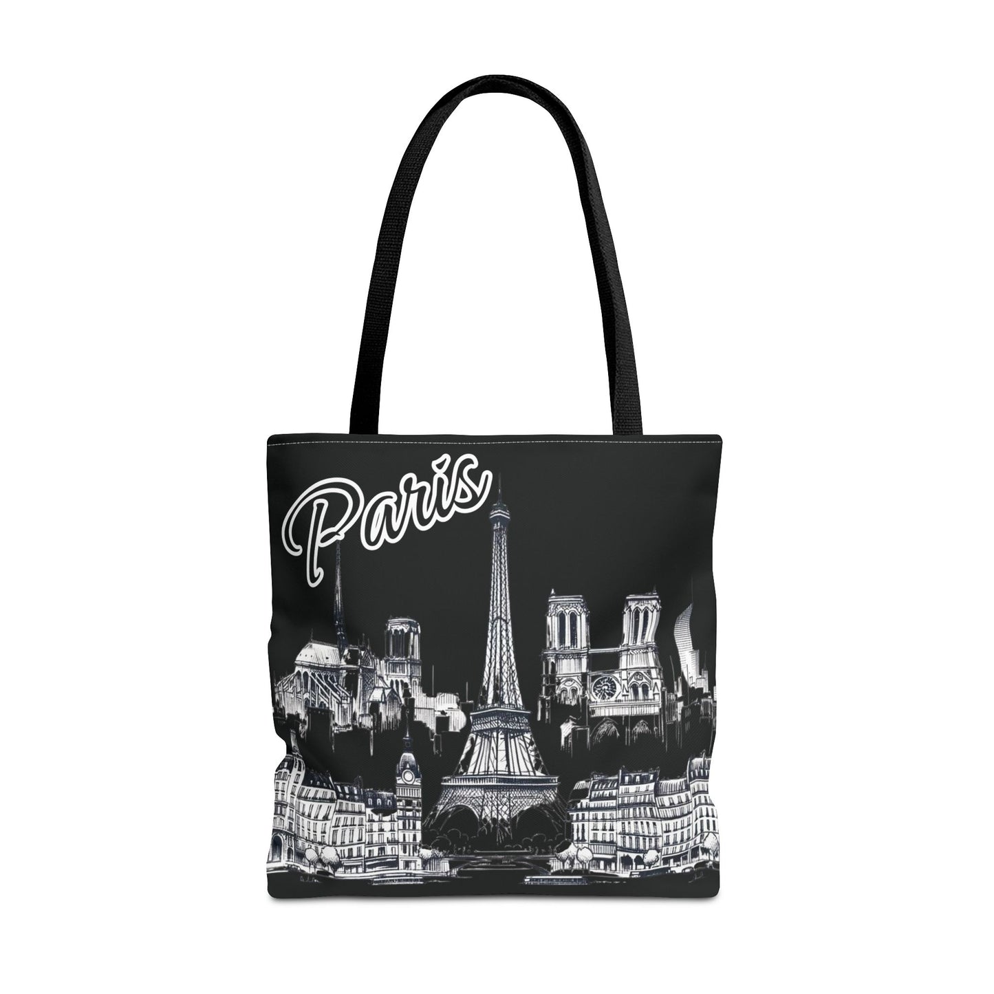 Paris (black) Tote Bag (AOP)