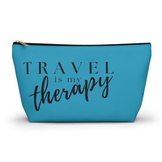 Travel Is My Therapy (turq) Accessory Pouch