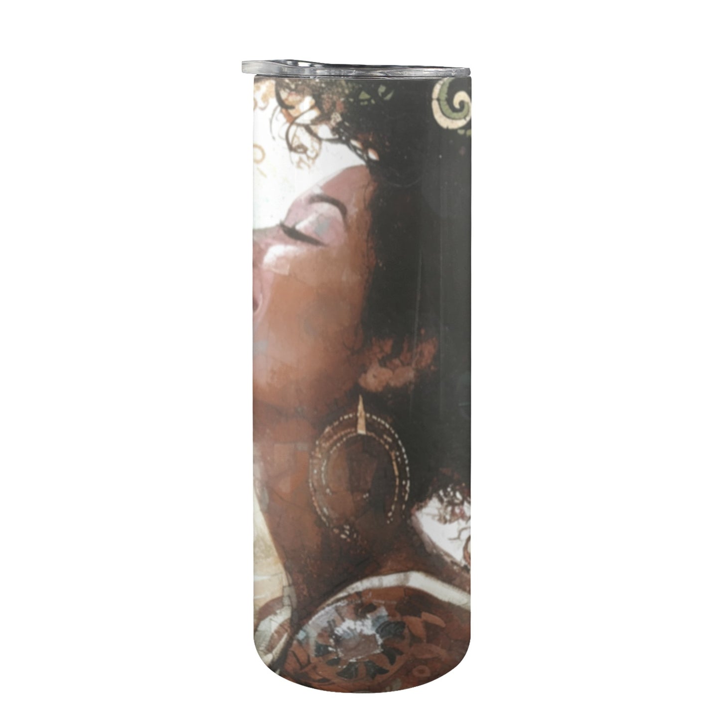 Joyful Beauty – 20oz Tall Skinny Tumbler with Lid & Stainless Steel Straw