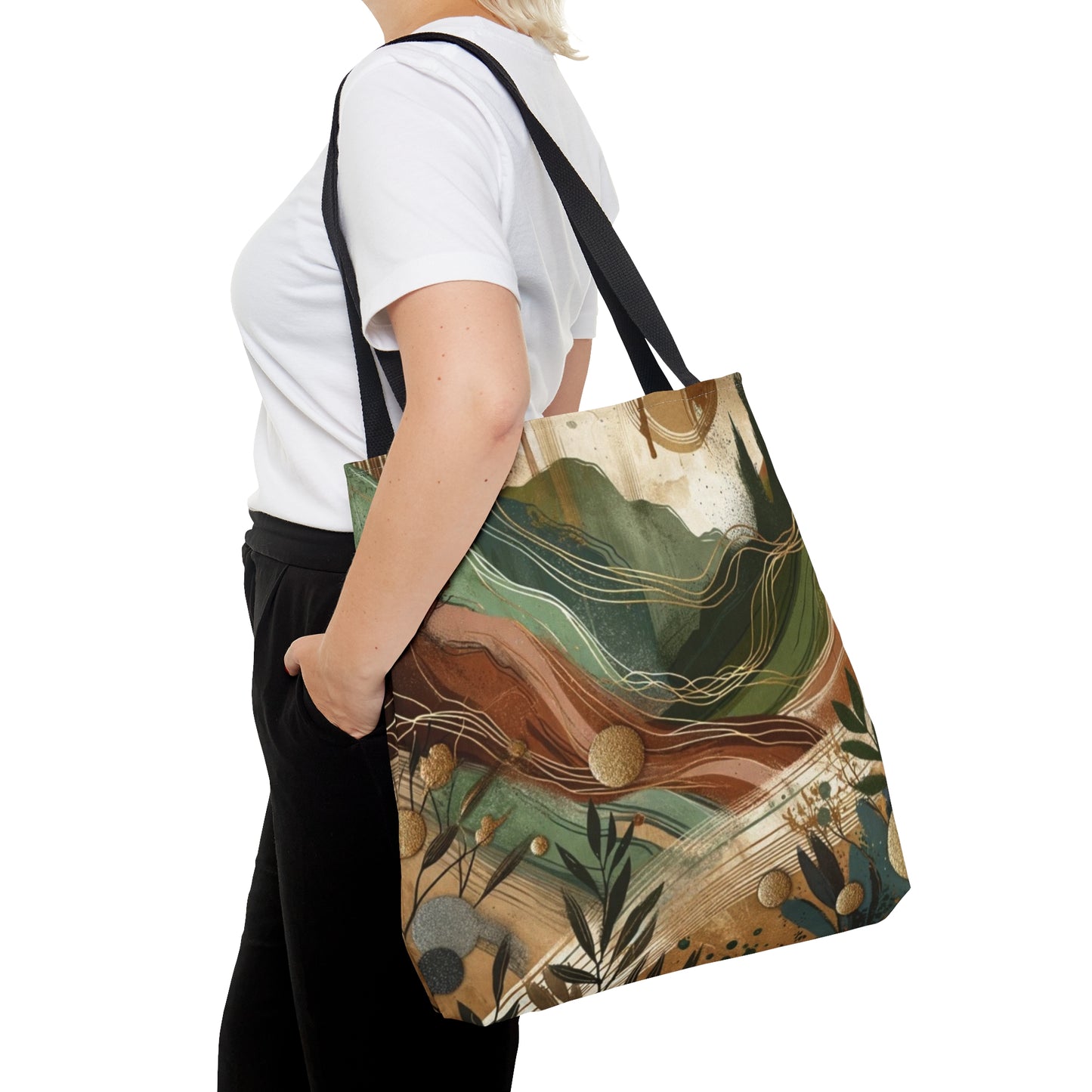 Mountain Peaks Large Tote Bag