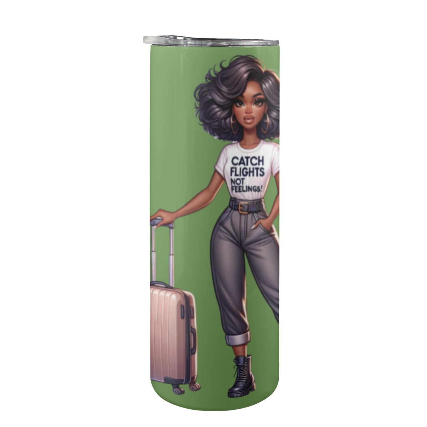 Catch Flights – 20oz Tall Skinny Stainless Steel Tumbler with Lid & Straw