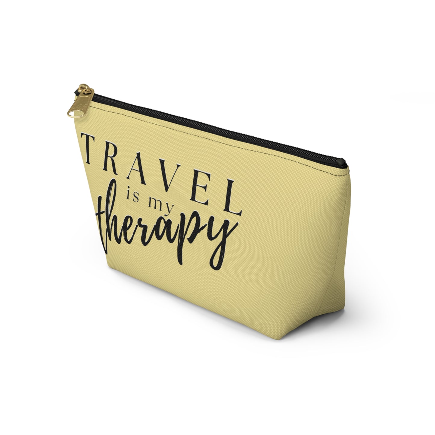 Travel Is My Therapy (ylw) Accessory Pouch