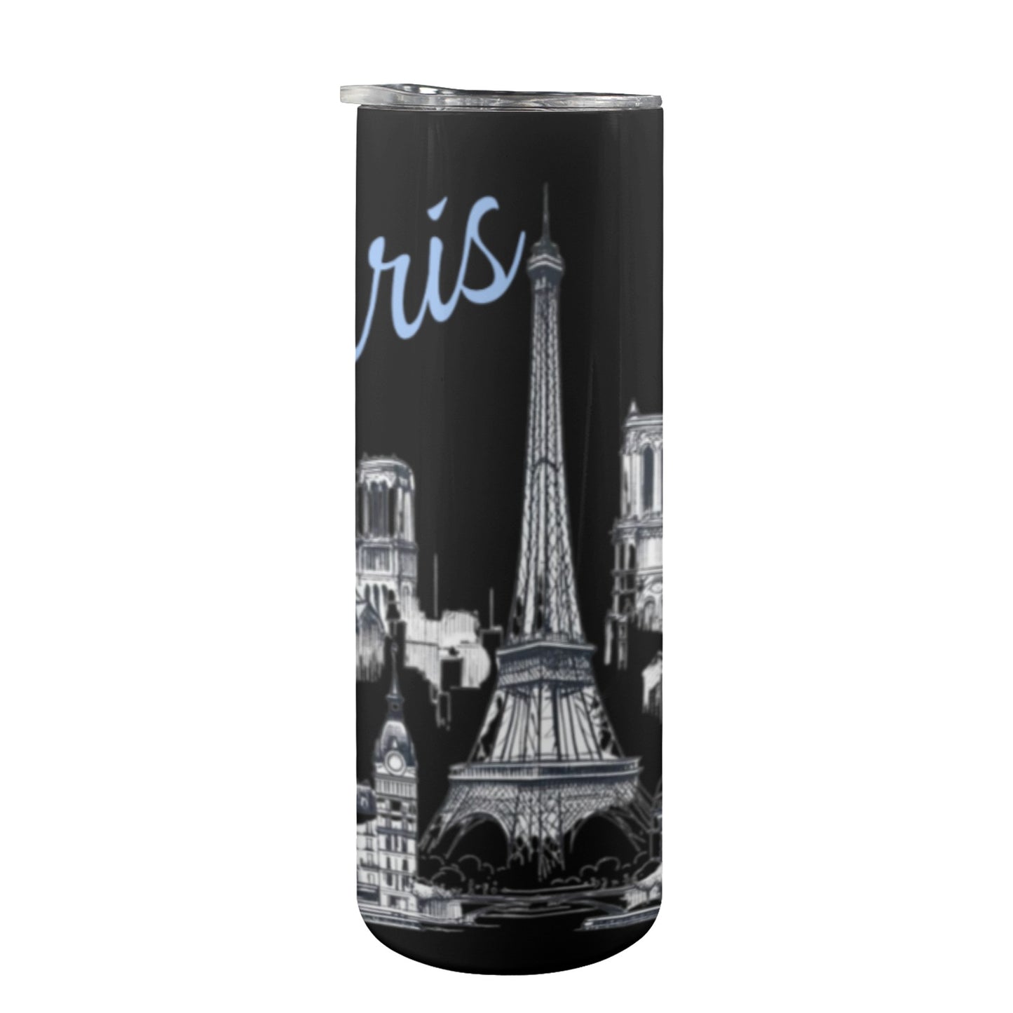 Iconic Paris – 20oz Tall Skinny Tumbler with Lid & Straw