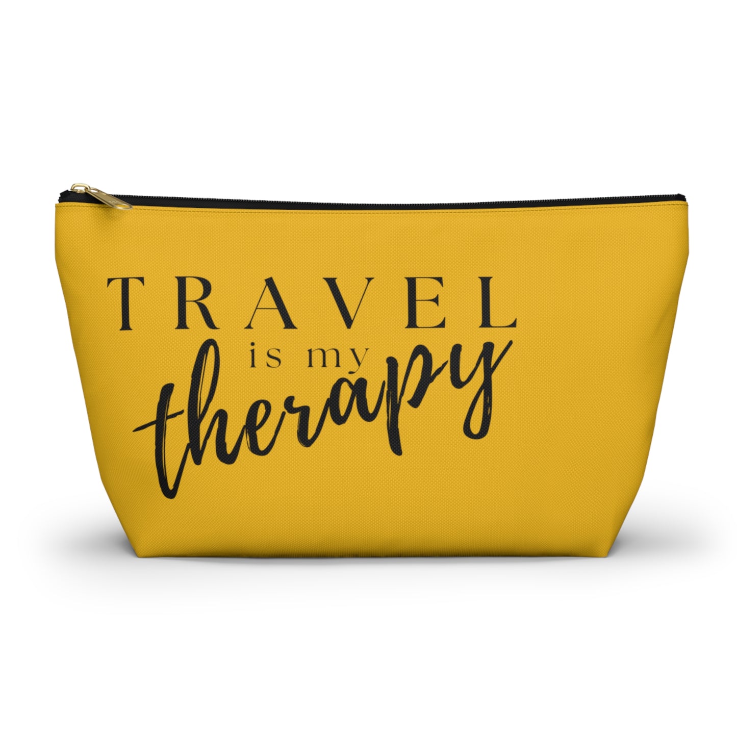 Travel Is My Therapy (yellow) Accessory Pouch