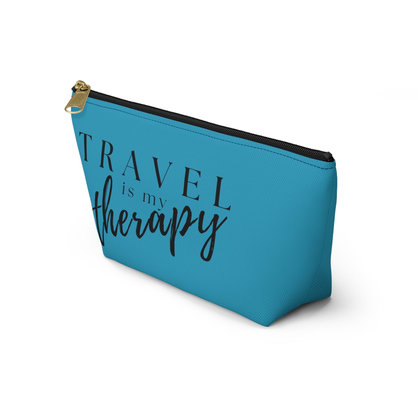 Travel Is My Therapy (turq) Accessory Pouch