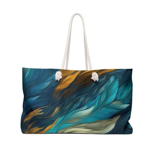Feather Light (teal) Weekender Bag