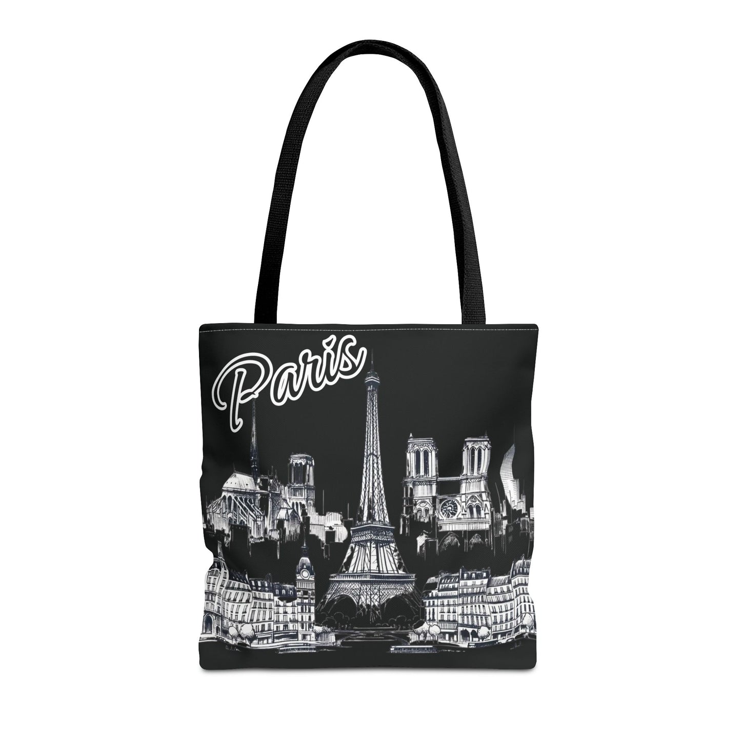 Paris (black) Tote Bag (AOP)