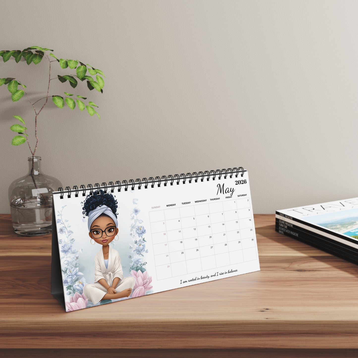 2026 Spa Day Bliss Desktop Calendar