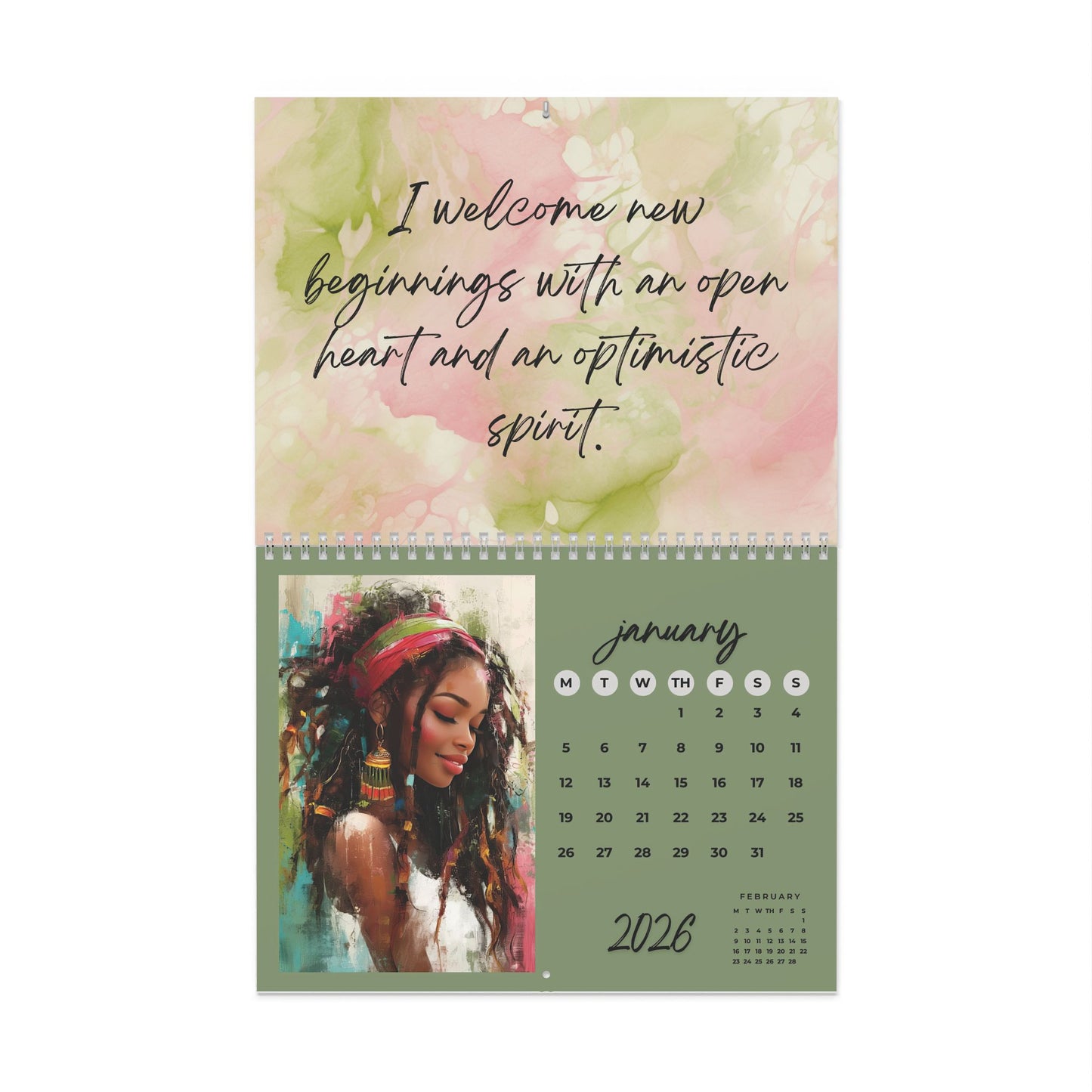 2026 Pretty Girls Affirmation Wall Calendar
