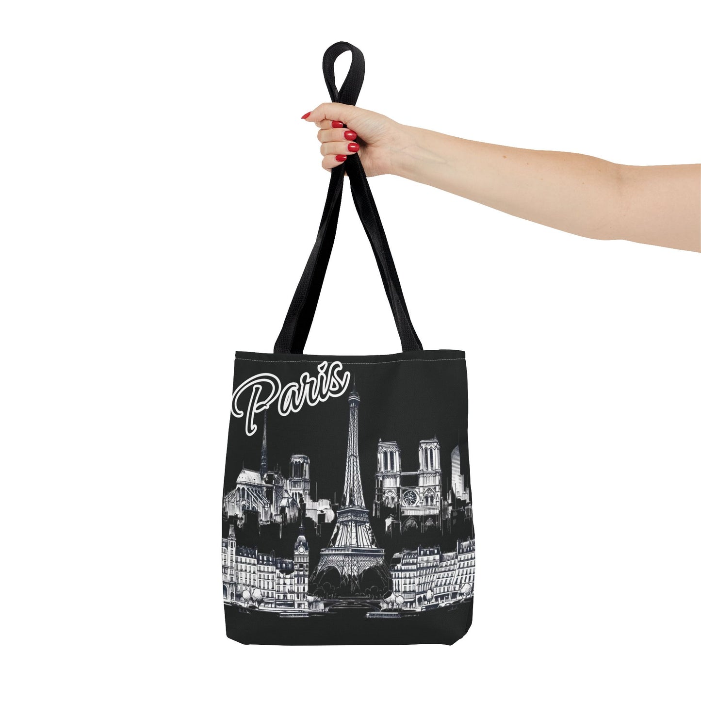 Paris (black) Tote Bag (AOP)