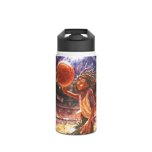 Basketball Player Stainless Steel Water Bottle, Standard Lid