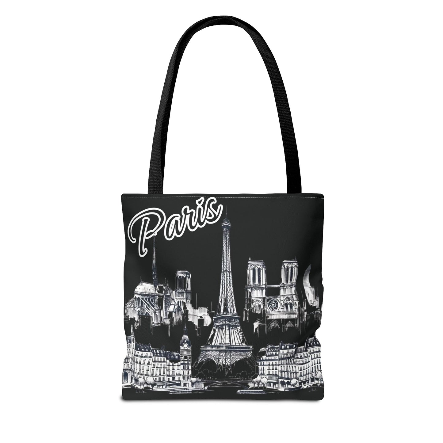 Paris (black) Tote Bag (AOP)