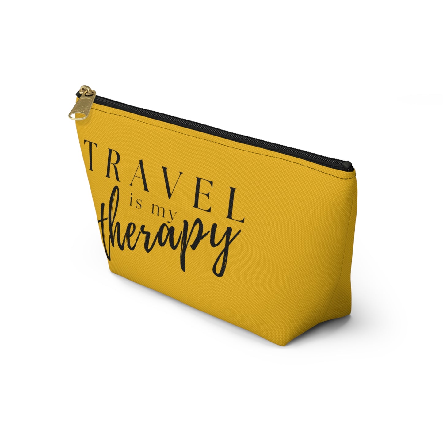 Travel Is My Therapy (yellow) Accessory Pouch