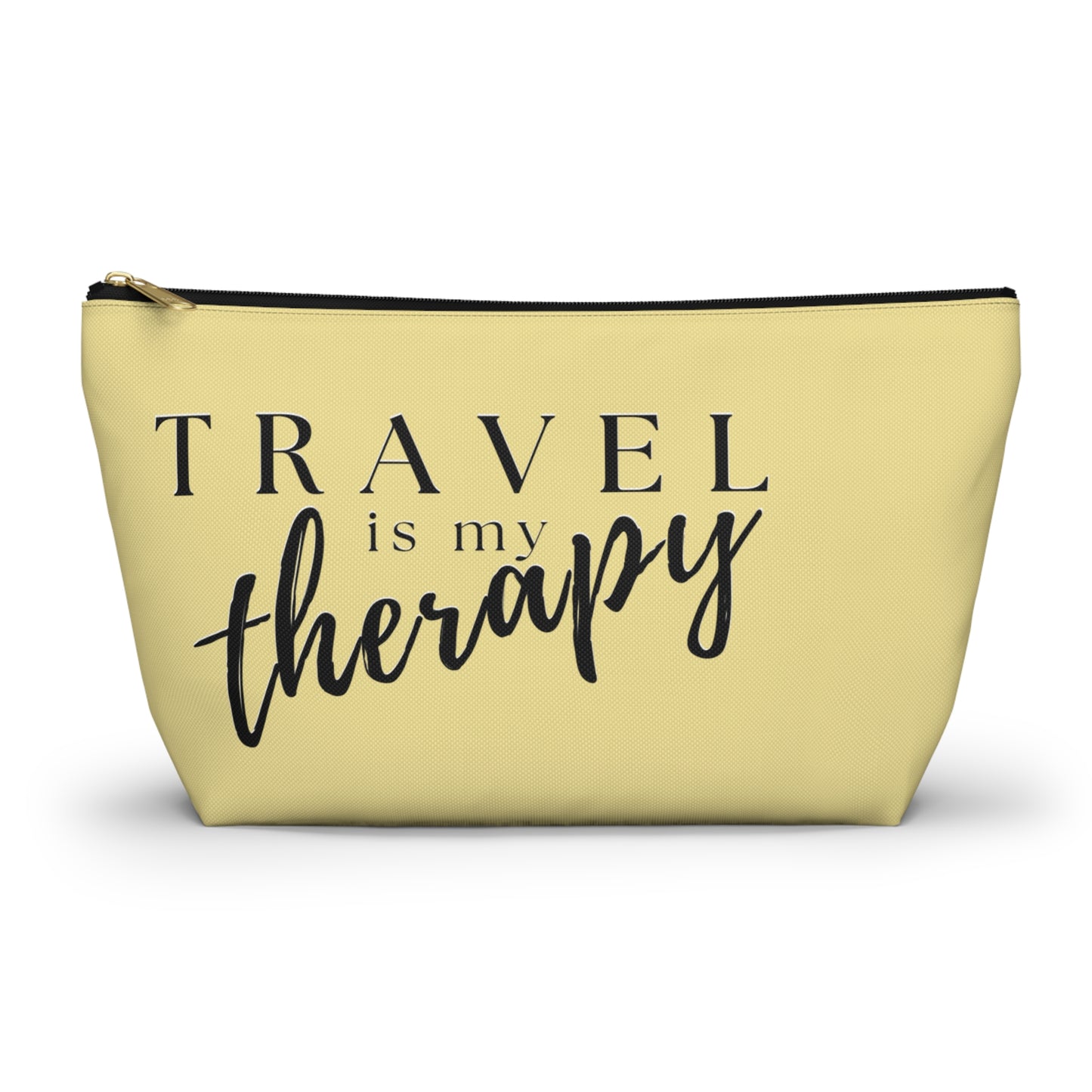 Travel Is My Therapy (ylw) Accessory Pouch