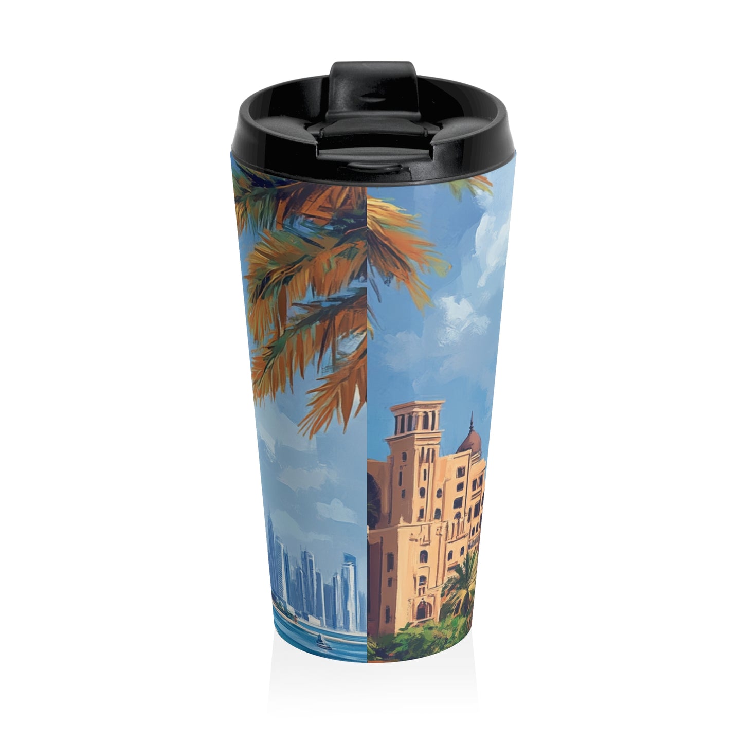 WhereToNext-Dubai Stainless Steel Travel Mug